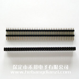双塑2.54双排针 长19mm